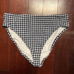 Jcrew swim - high waisted gingham bottom